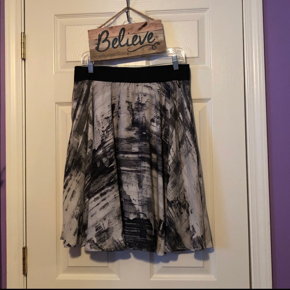 Black And White Artsy Skirt